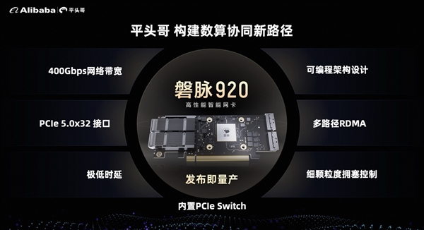 国内首个！平头哥发布首款智能网卡磐脉920：最大支持400Gbps带宽业界领先