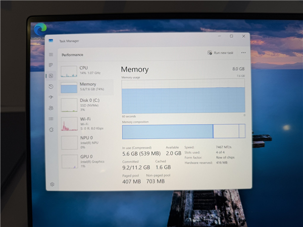 学苹果！Windows笔记本纷纷回归8GB内存：真够用吗 实测扎心