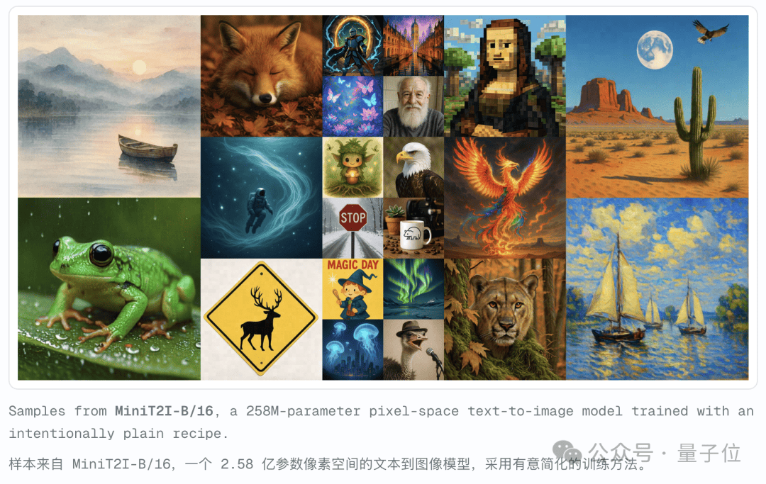 全员本科生！何恺明组新作：文生图，仅需258M参数
