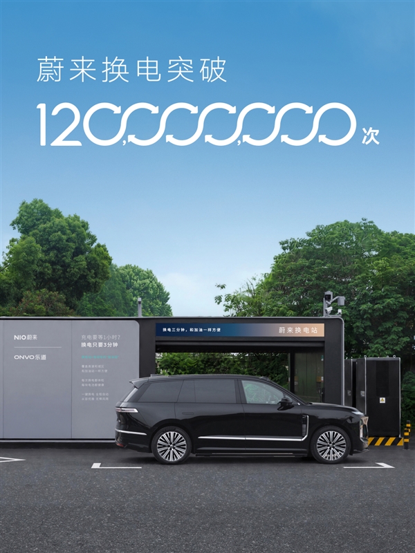 蔚来宣布换电突破1.2亿次:第五代换电站正式投入运营
