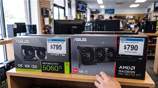 离谱倒挂！RX 9070 XT比RTX 5060 Ti还便宜：价差仅35元