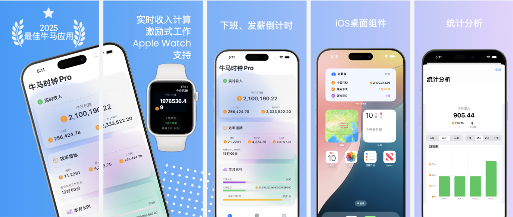 【ios特色应用发布】效率工具「牛马时间Pro」正式上线