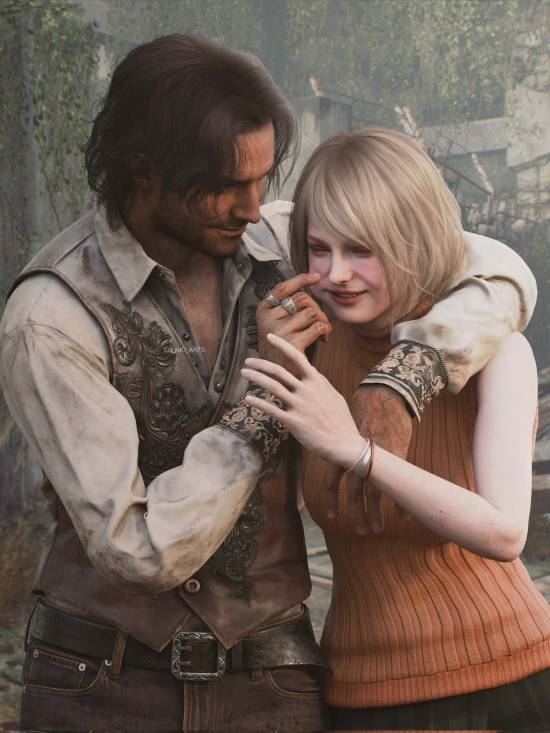3D Art for Resident Evil 4! Leon and Ada Embrace