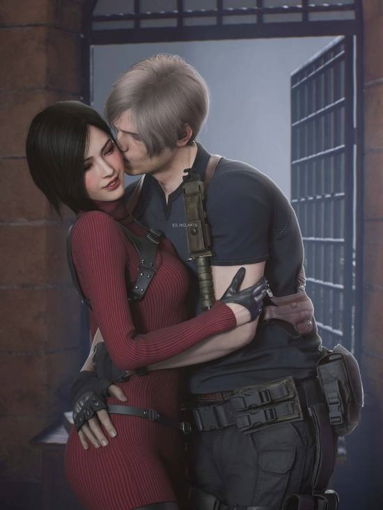 3D Art for Resident Evil 4! Leon and Ada Embrace