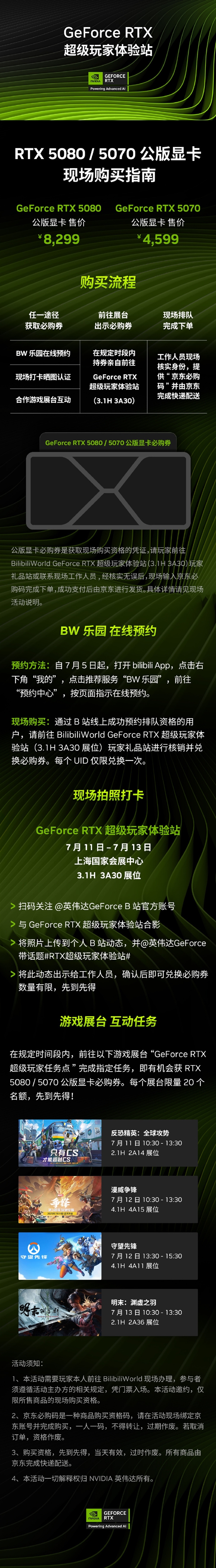 Detailed purchasing process for RTX 5080/5070 Founders Edition cards.