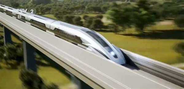 时速600公里贴地飞行！中国超导电动高速磁浮列车首次亮相