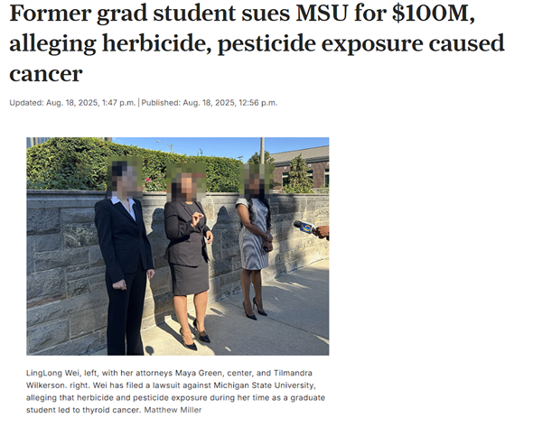 Chinese student sues Michigan State University for $100 million