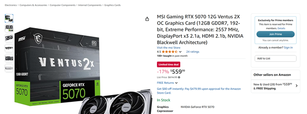 NVIDIA is serious: RTX 5070 graphics cards hit historic low prices， dropping by 17%