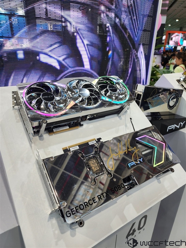 Polished Chrome Super Bright! PNY 40th Anniversary Edition RTX 5090/5080 Specifications Confirmed
