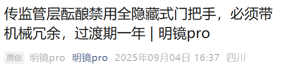 Good News! Flush-Mounted Door Handles Might Be Doomed