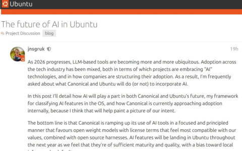 Ubuntu官方宣布2026年全面原生AI集成